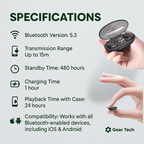 Niewidoczne bezprzewodowe słuchawki do spania dla osób śpiących na boku