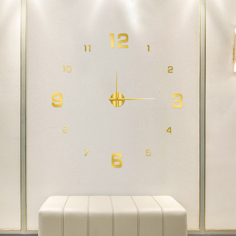 Elegant wall clock with artistic accent