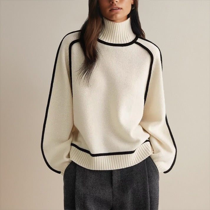 Elegancki damski sweter z długim rękawem