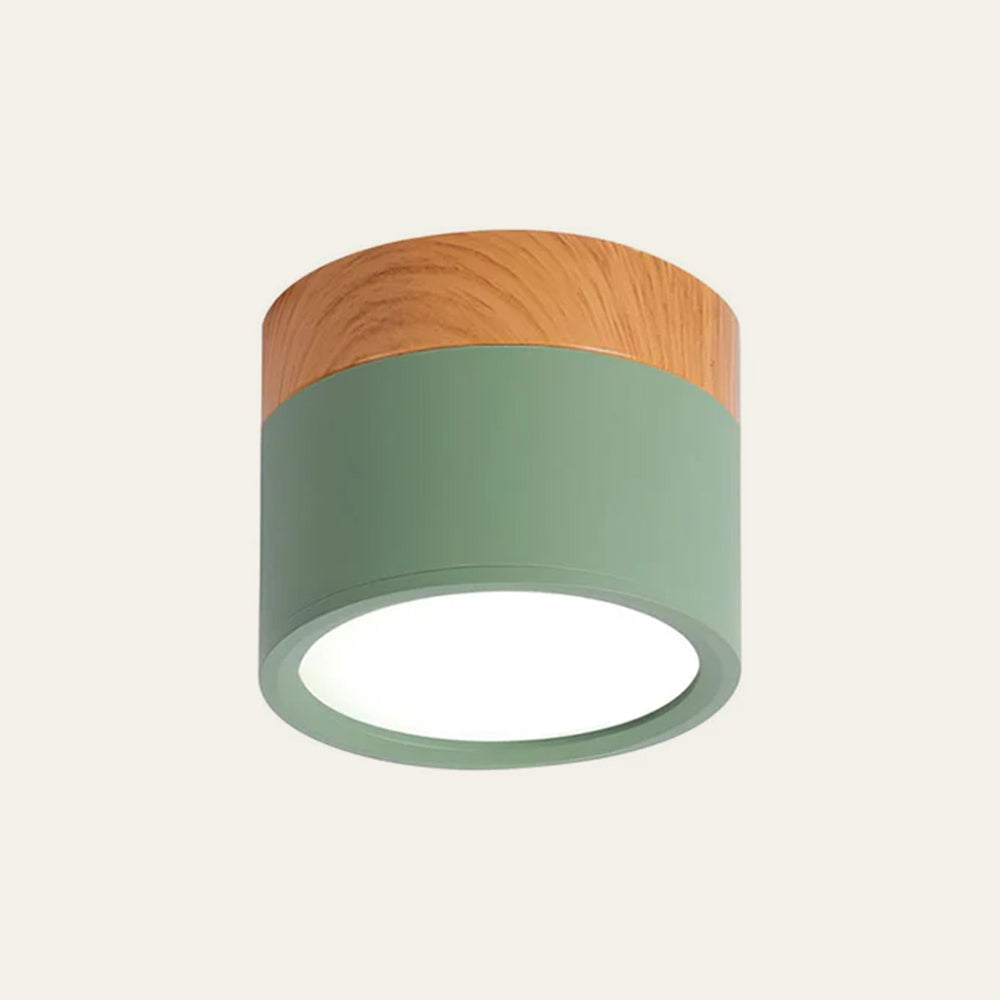 Lámpara de techo LED cilíndrica moderna de montaje al ras