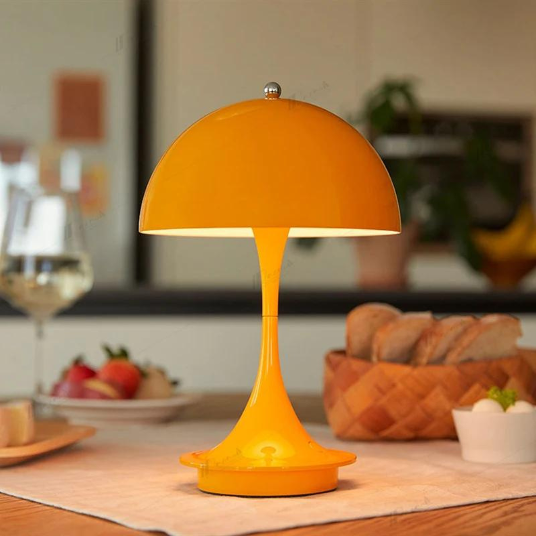 Elegancka bezprzewodowa lampa stołowa LED z regulowanym światłem