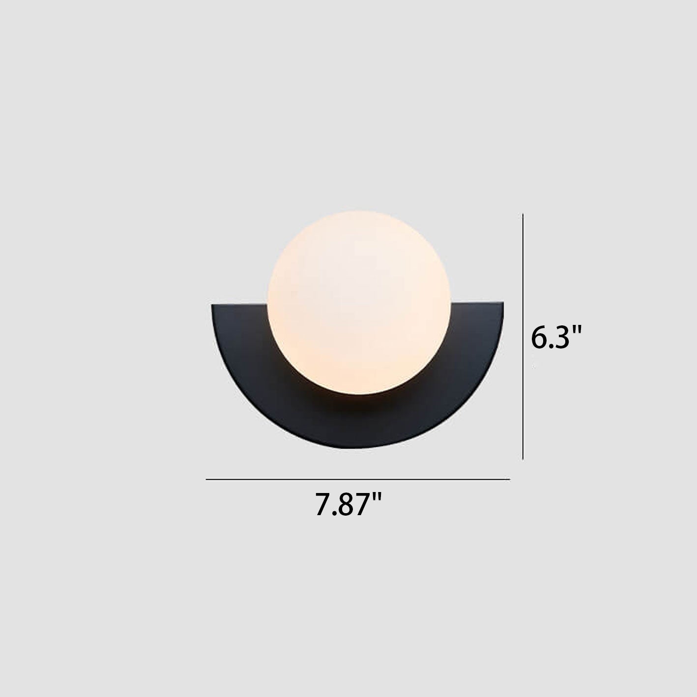 Modern Wall Sconce Colorful Spherical Semi-Circular Lamp