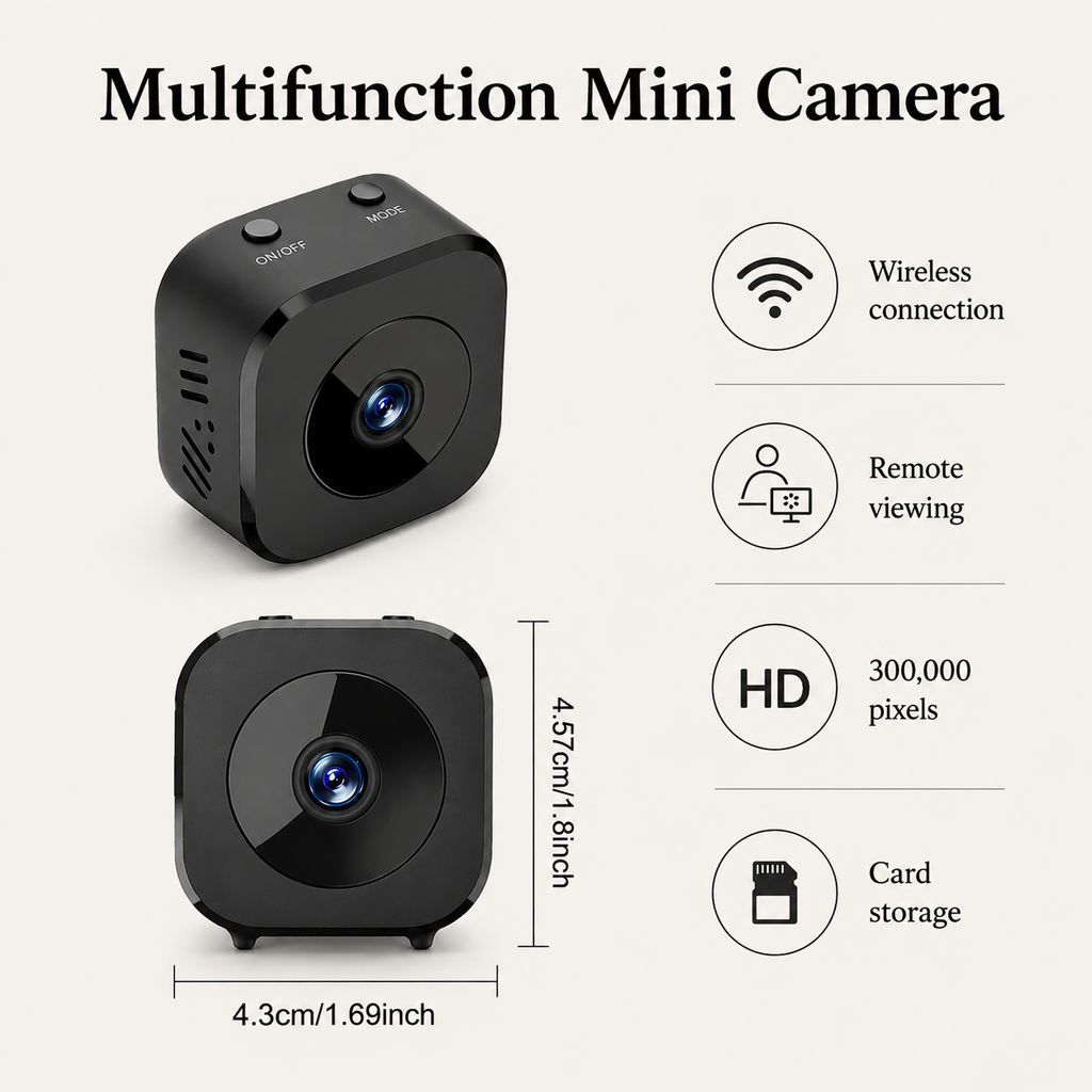 Inteligentna Mini Kamera WiFi z Funkcją Zdalnego Monitorowania