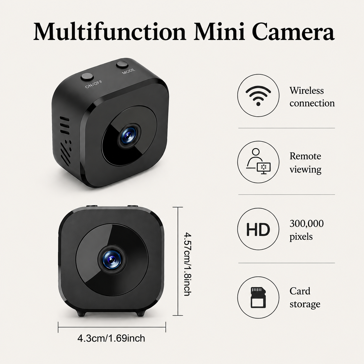 Inteligentna Mini Kamera WiFi z Funkcją Zdalnego Monitorowania