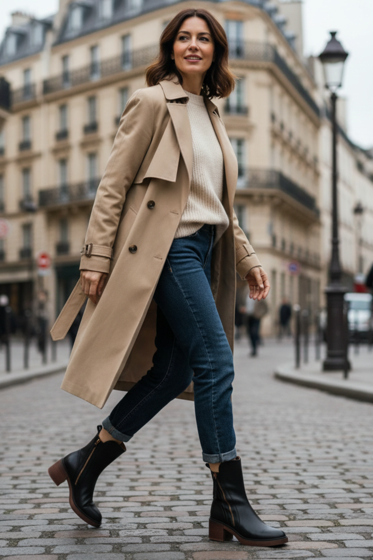 Stivaletti neri da donna con tacco a blocco – comfort e stile per tutto il giorno