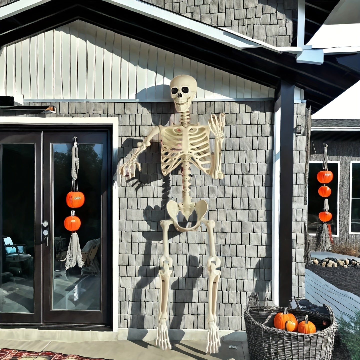 12-Stopowy Szkielet Duża Dekoracja na Halloween do Ogrodu