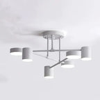 Elegante illuminazione da soffitto a sei teste con modalità colore regolabili