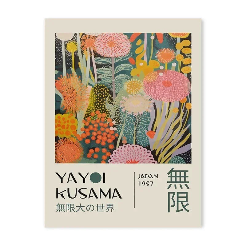Musée d'Art Moderne Art Wall by Yayoi Kusama - Colorful Abstract Wall Art