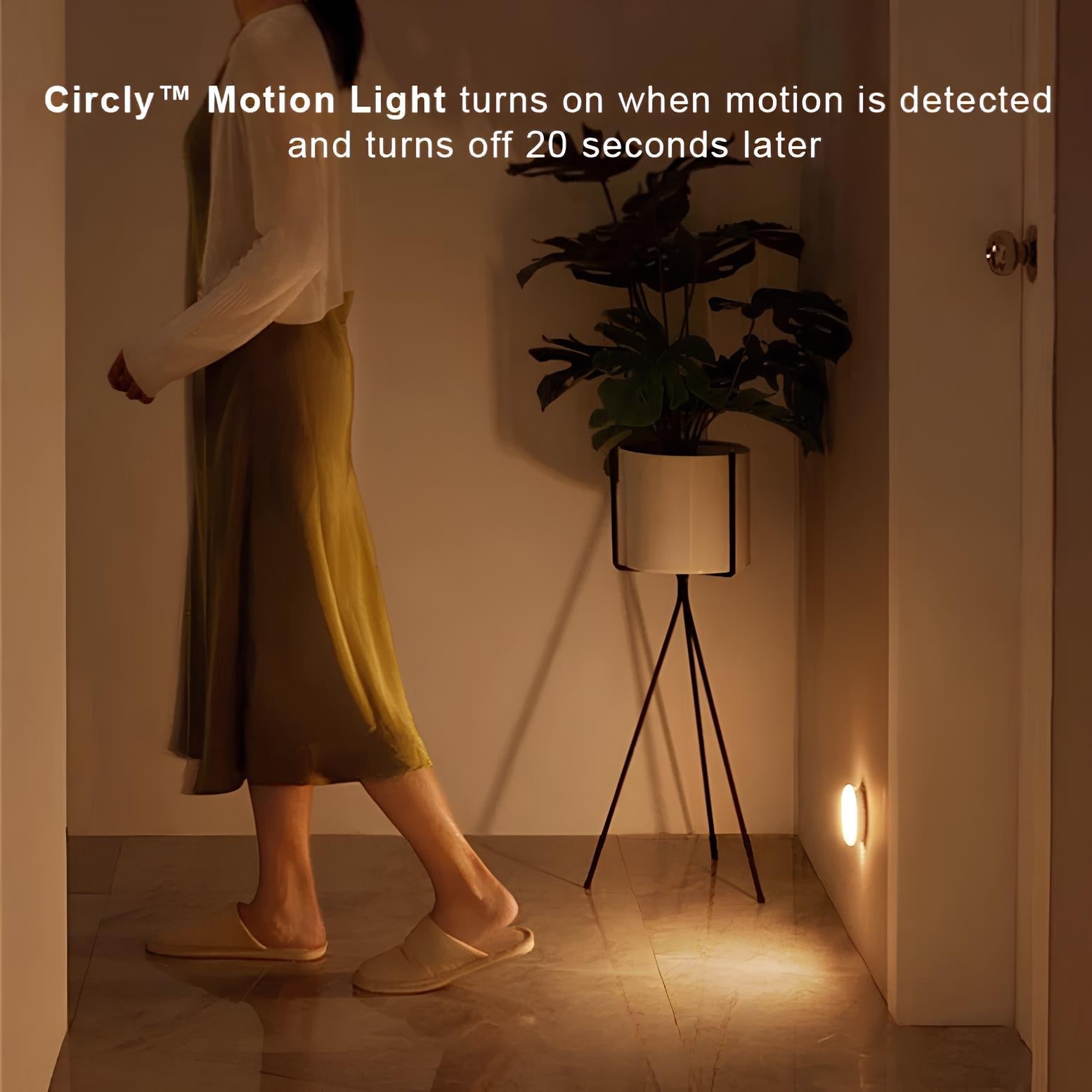 Automatic Energy-Saving Round LED Lamp with Motion Sensor