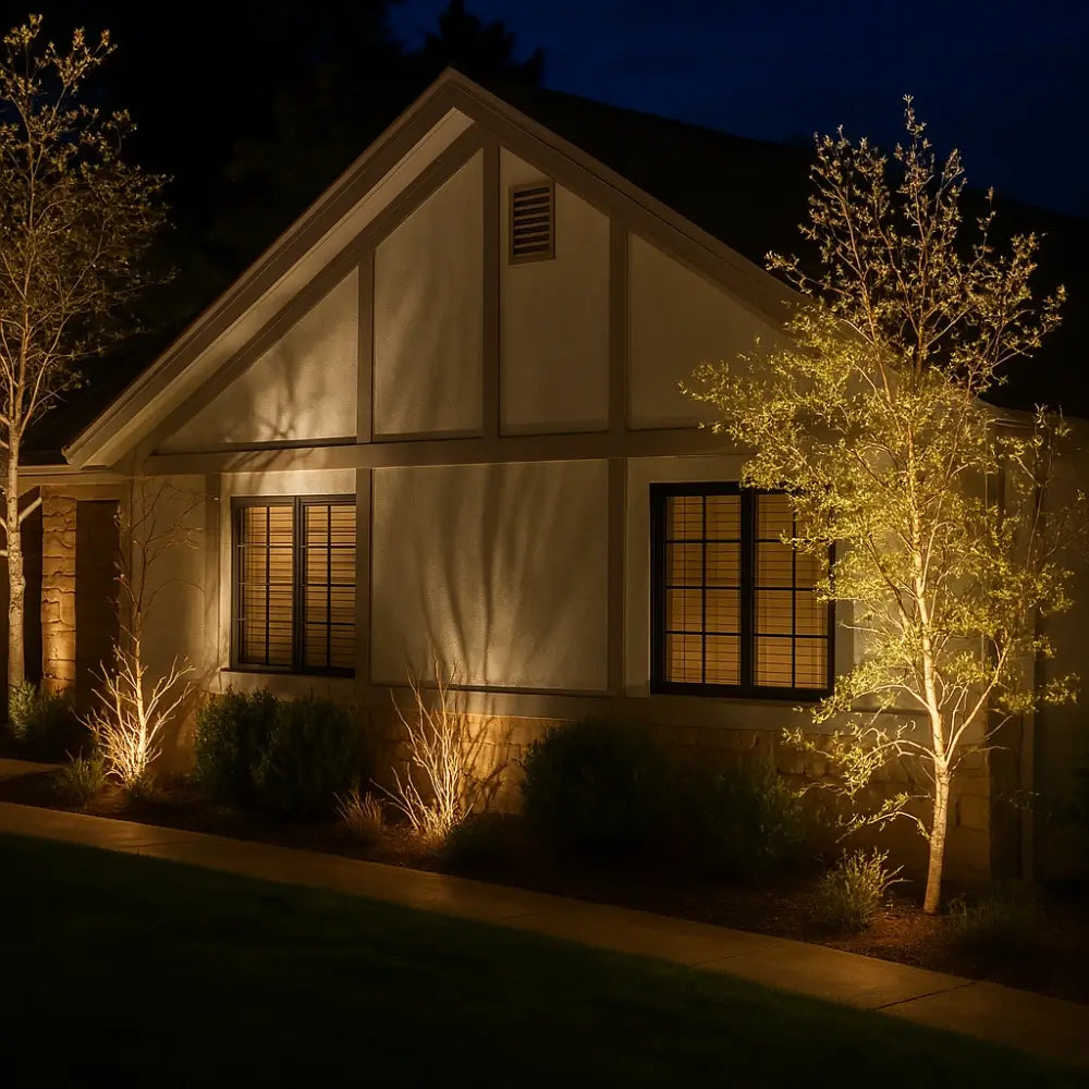Versatile solar-powered garden spotlight with 9 static and dynamic colors