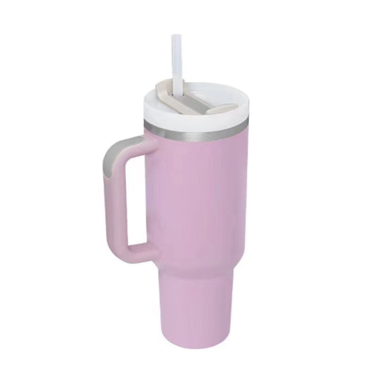 40 Oz Stainless Steel Insulated Tumbler with Handle Lid and Straw for Travel - Image 11