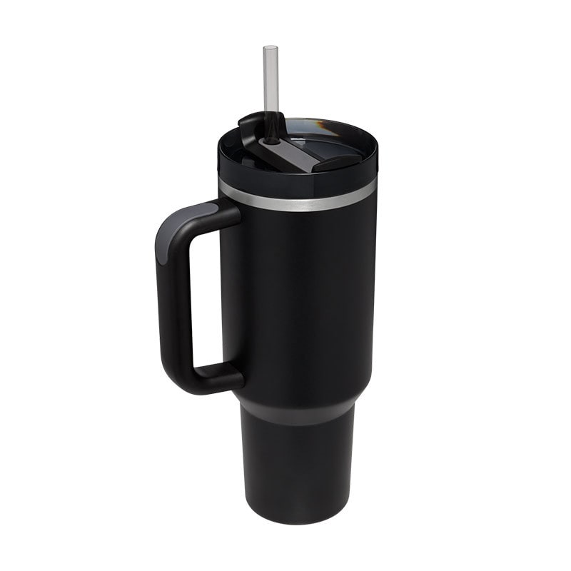 40 Oz Stainless Steel Insulated Tumbler with Handle Lid and Straw for Travel - Image 12