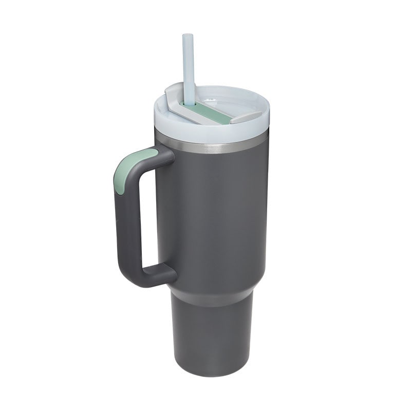 40 Oz Stainless Steel Insulated Tumbler with Handle Lid and Straw for Travel - Image 15