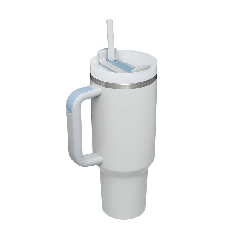 40 Oz Stainless Steel Insulated Tumbler with Handle Lid and Straw for Travel - Image 16