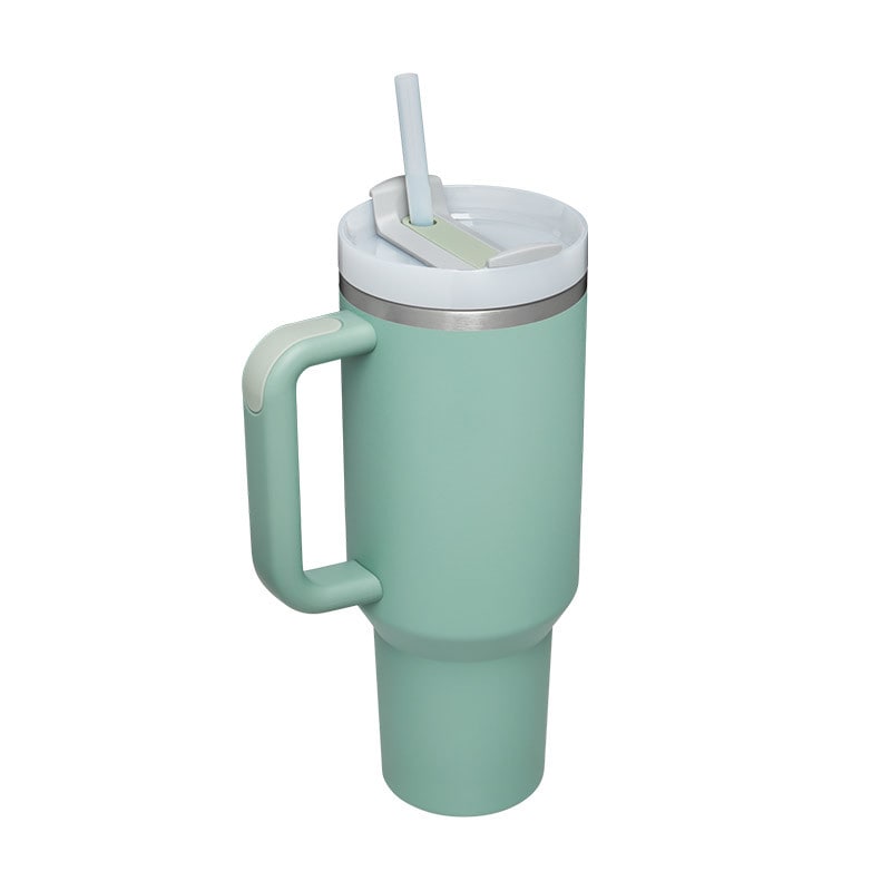 40 Oz Stainless Steel Insulated Tumbler with Handle Lid and Straw for Travel - Image 8