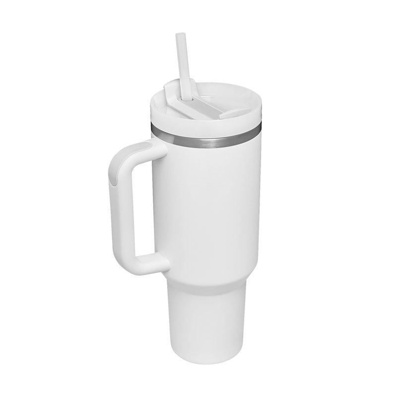 40 Oz Stainless Steel Insulated Tumbler with Handle Lid and Straw for Travel - Image 9