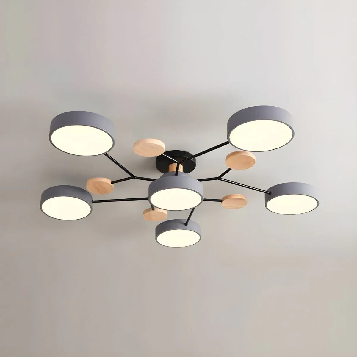Lampada da soffitto LED rotonda geometrica e sottile per ambienti moderni