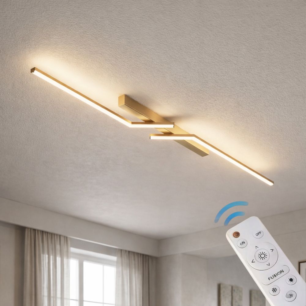 Modern, slim LED ceiling fixture – linear lighting fixture