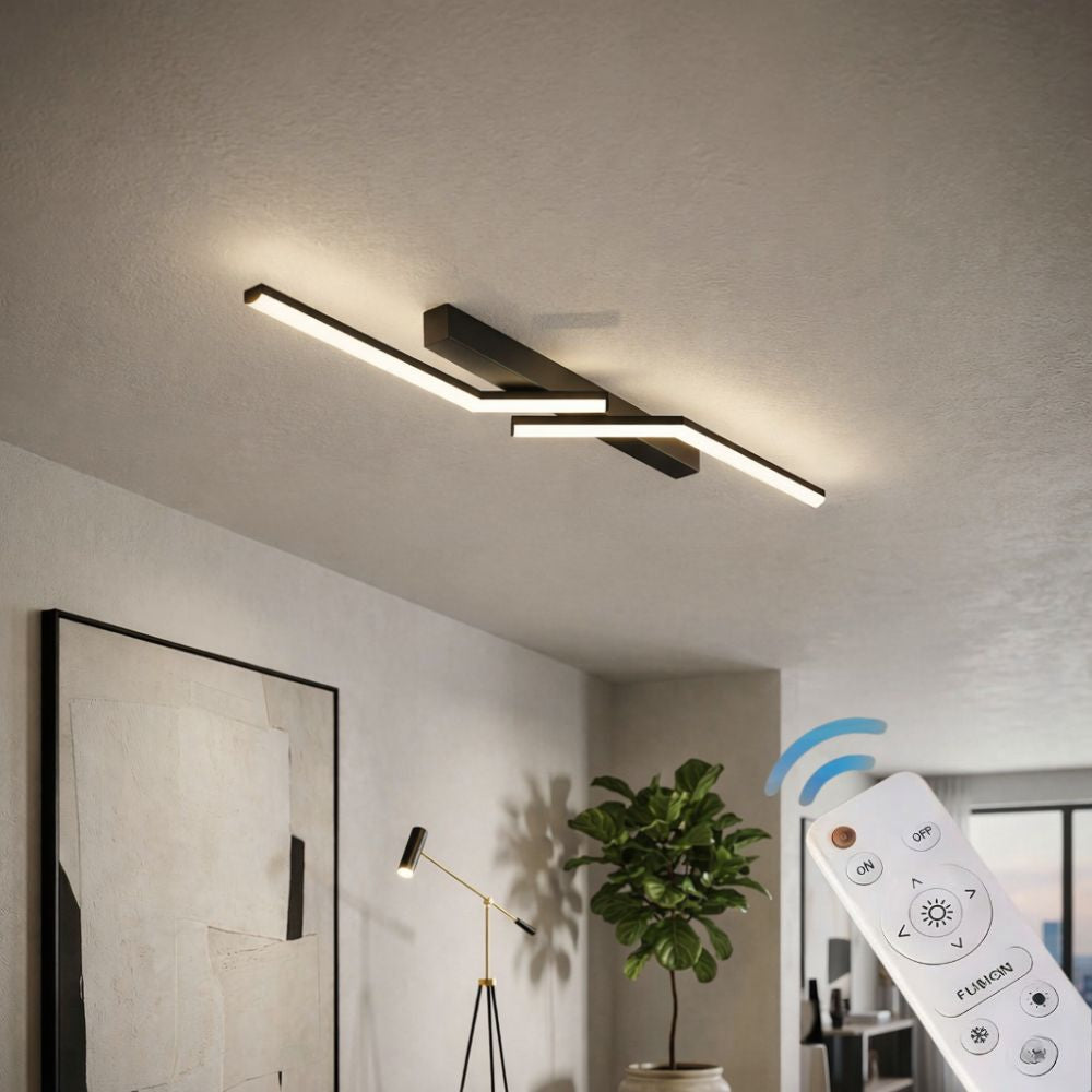 Modern, slim LED ceiling fixture – linear lighting fixture