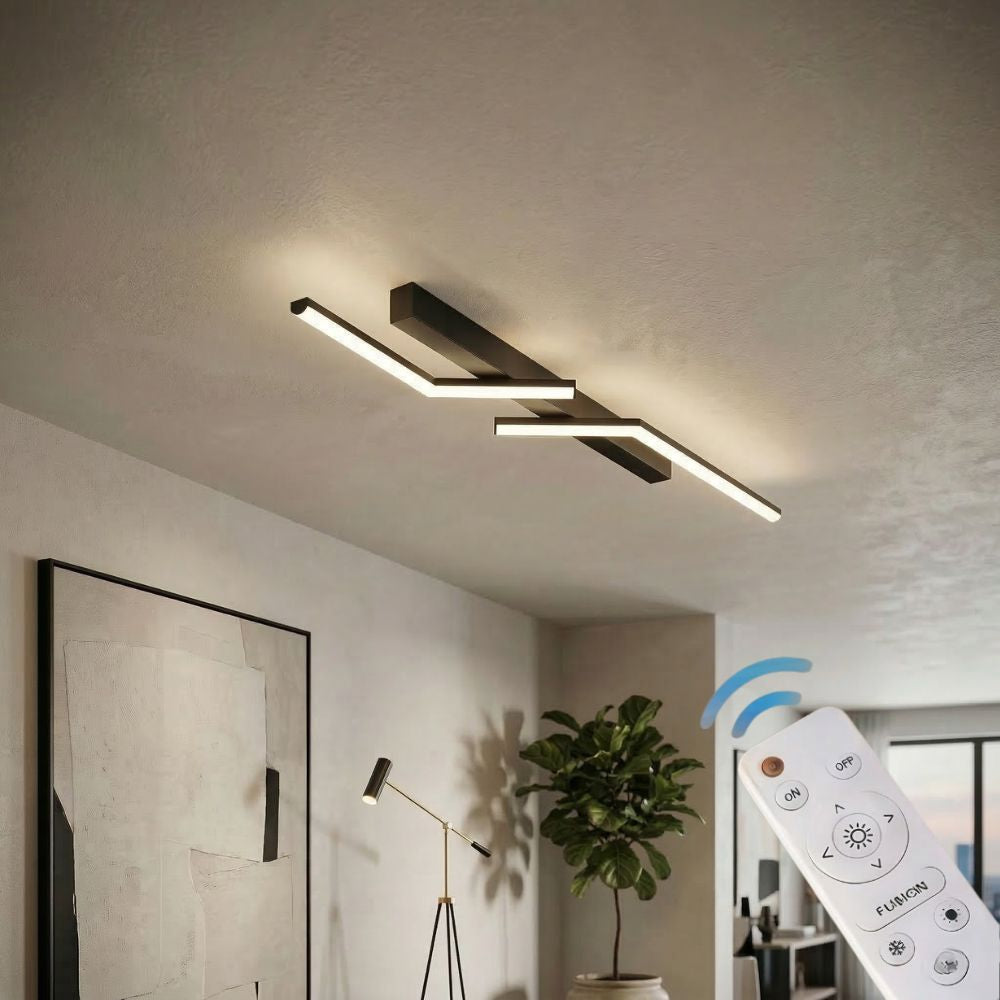 Modern, slim LED ceiling fixture – linear lighting fixture
