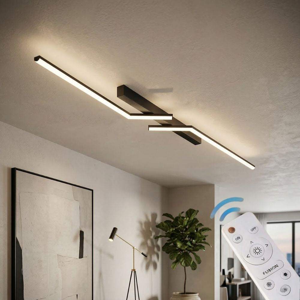 Modern, slim LED ceiling fixture – linear lighting fixture