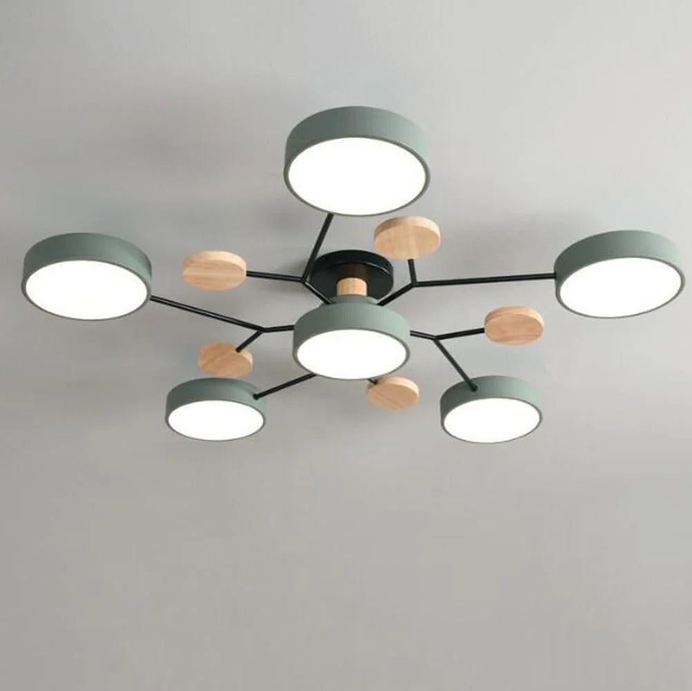 Lampada da soffitto LED rotonda geometrica e sottile per ambienti moderni
