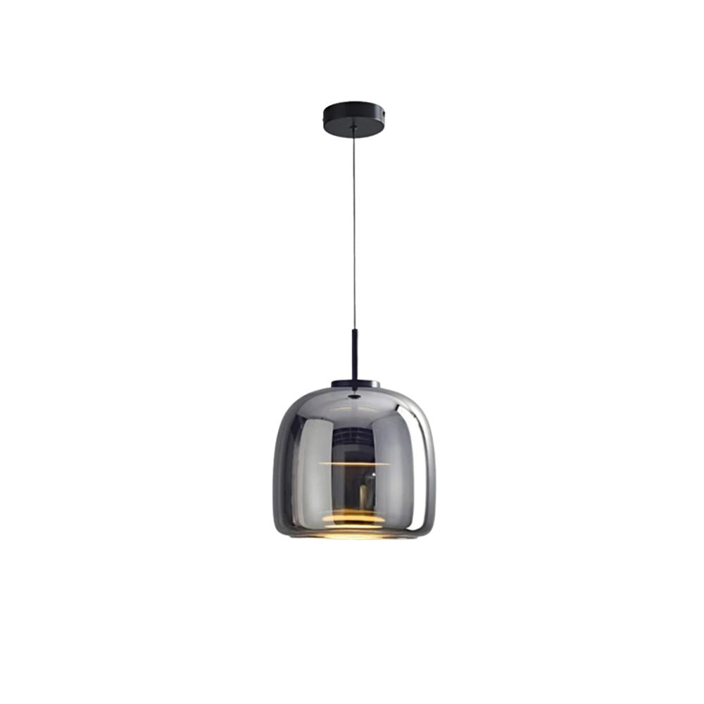 Lampada da soffitto in stile retrò con triplo paralume in vetro e illuminazione LED regolabile