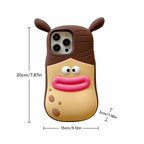 Stilvolle Handyhülle mit lustigem 3D-Cartoon-Motiv
