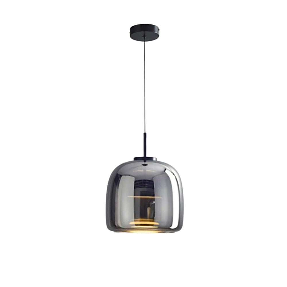 Lampada da soffitto in stile retrò con triplo paralume in vetro e illuminazione LED regolabile
