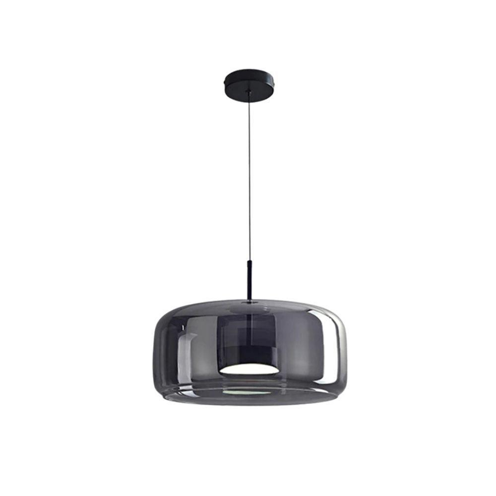 Lampada da soffitto in stile retrò con triplo paralume in vetro e illuminazione LED regolabile