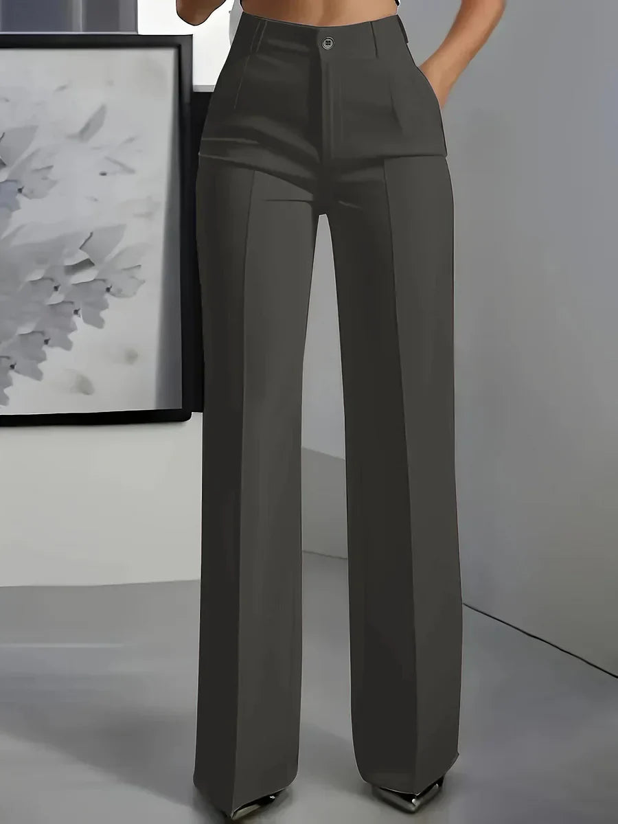 Weite Damenhose mit hohem Bund Smart