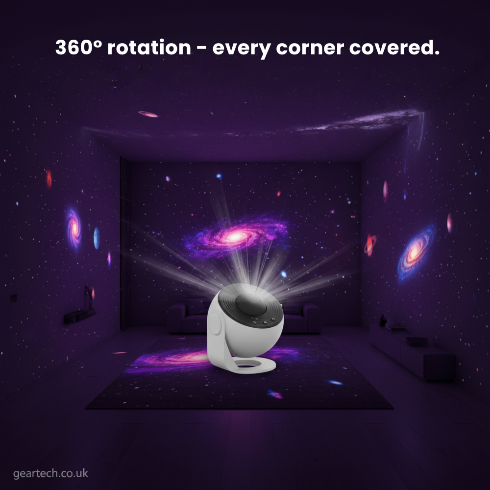 Oszałamiający galaktyką projektor nocnego nieba 360°