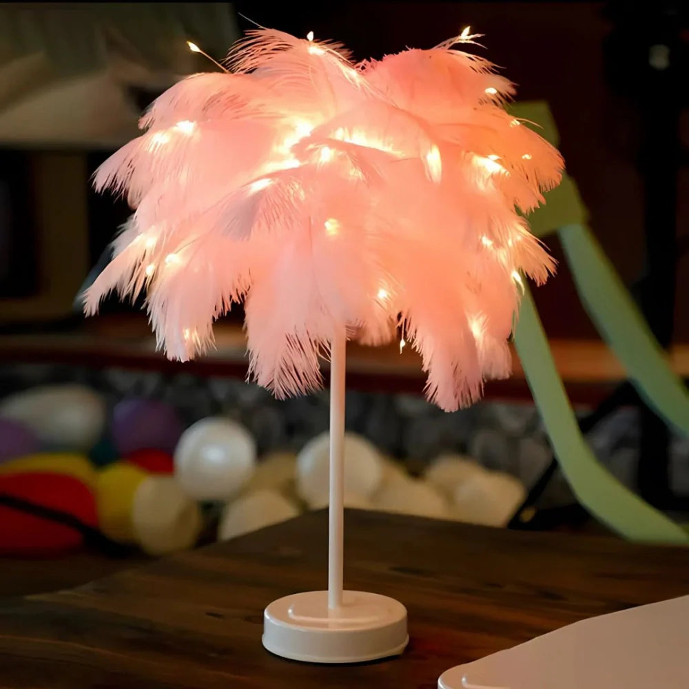 Elegante luce di Natale in stile piuma per decorazioni d'interni