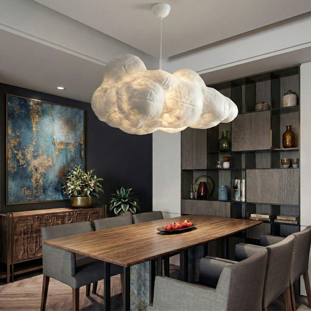 Lampe de plafond moderne en forme de « nuage » avec hauteur réglable
