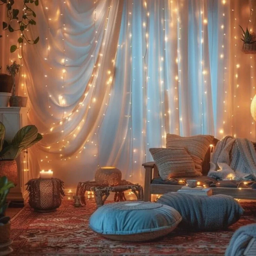 Tenda versatile Fairy con 8 modalità di illuminazione