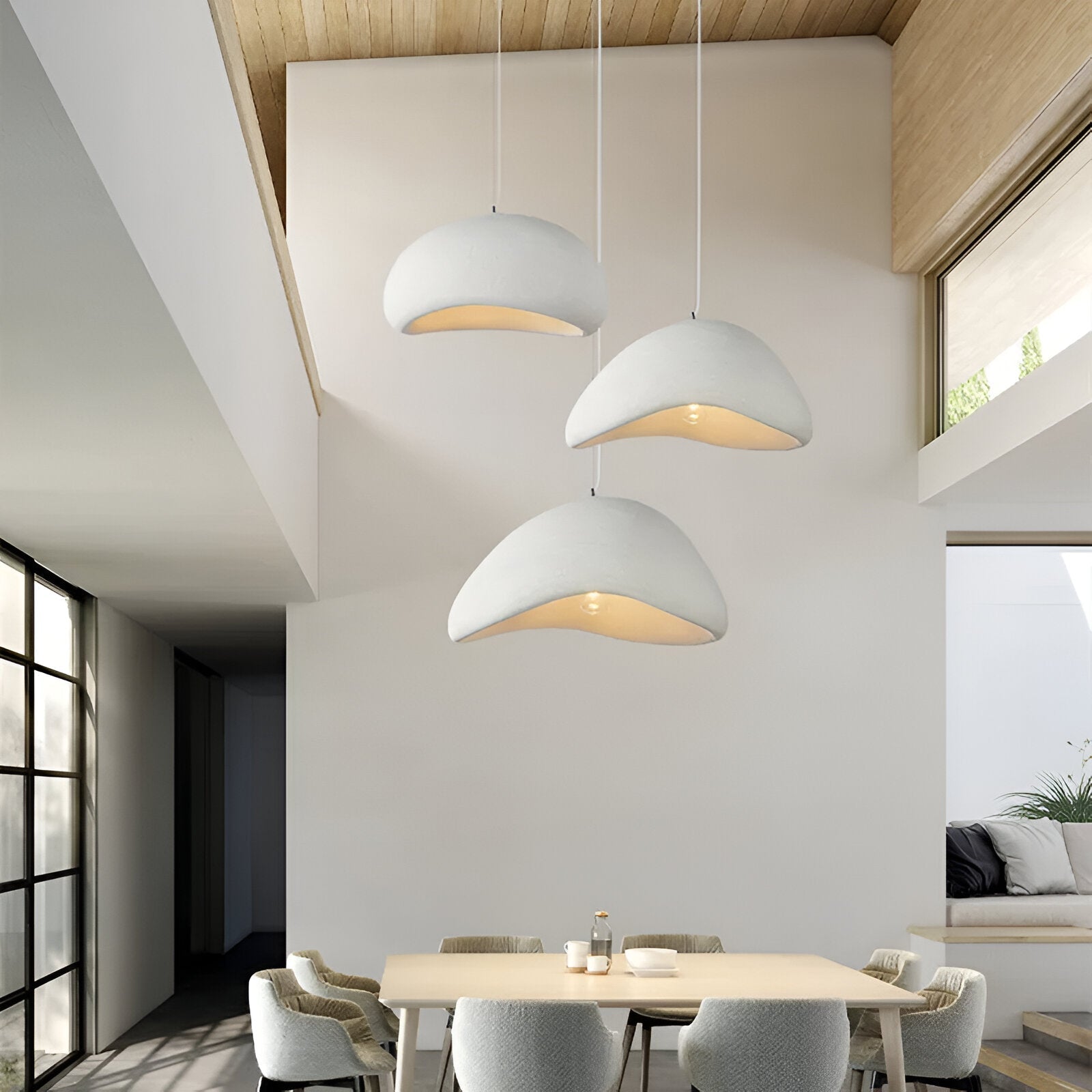 Lampe de plafond minimaliste de style japandi
