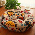 Coussin rond bohème douillet – assise polyvalente pour la méditation et le yoga