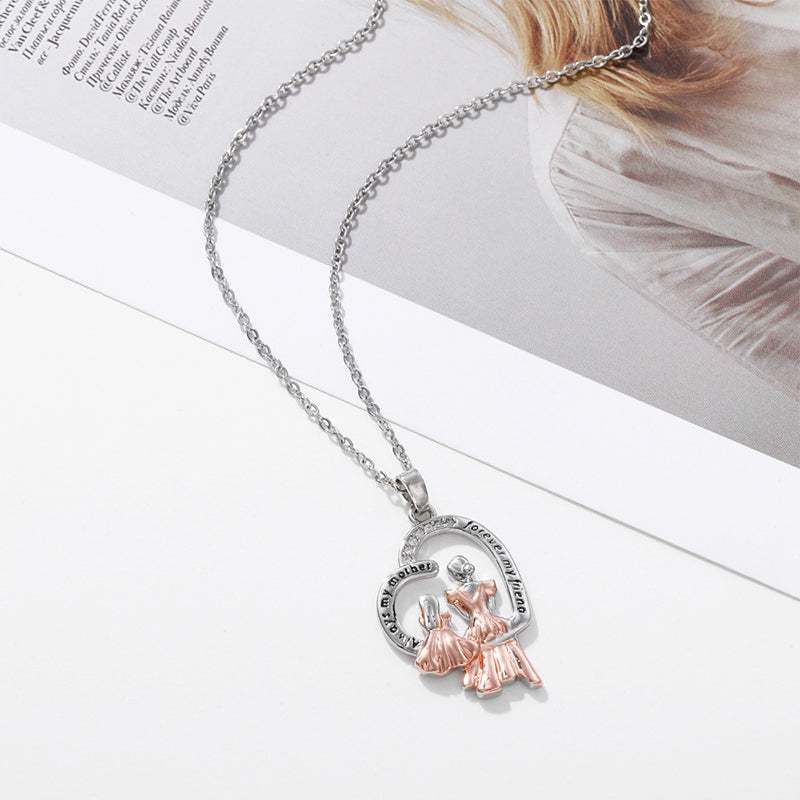 Collana senza tempo mamma e figlia a forma di cuore regalo per la Festa della Mamma