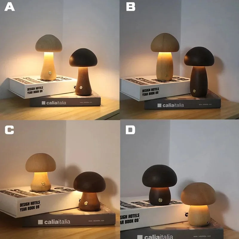 Grzybkowa Lampka Nocna Dotykowa Lampka Nocna