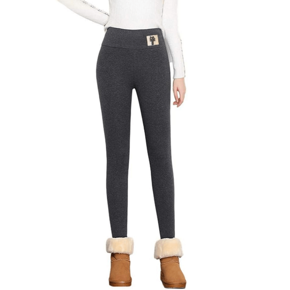 Leggings invernali da donna termici con vita alta