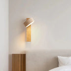 Warme schlanke Holz-LED-Wandleuchte Japandi