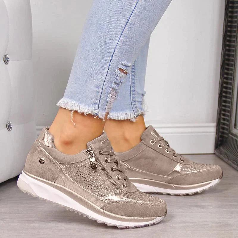 Dames comfortabele wandelschoenen met ondersteuning