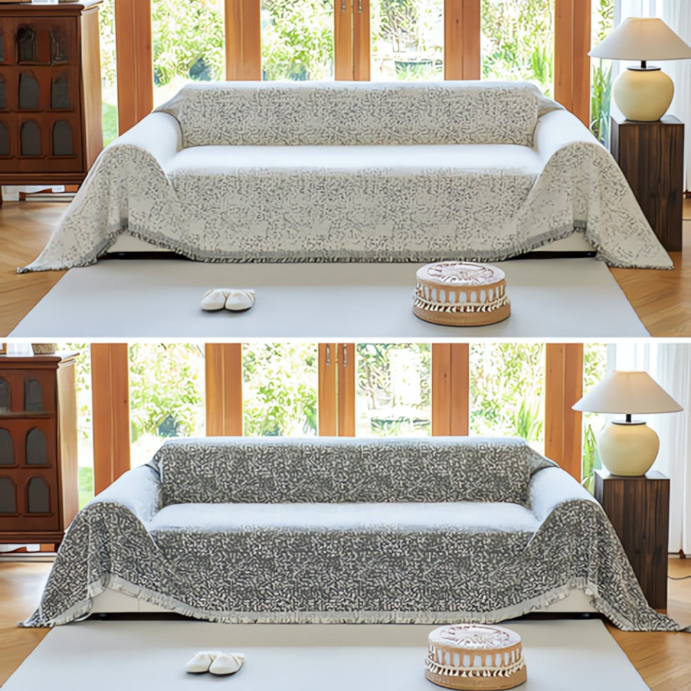 Copriletto reversibile in stile bohemien elegante per interni moderni e rustici