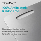 Safe Durable Non-Porous Titanium Cutting Board for Kitchen Use