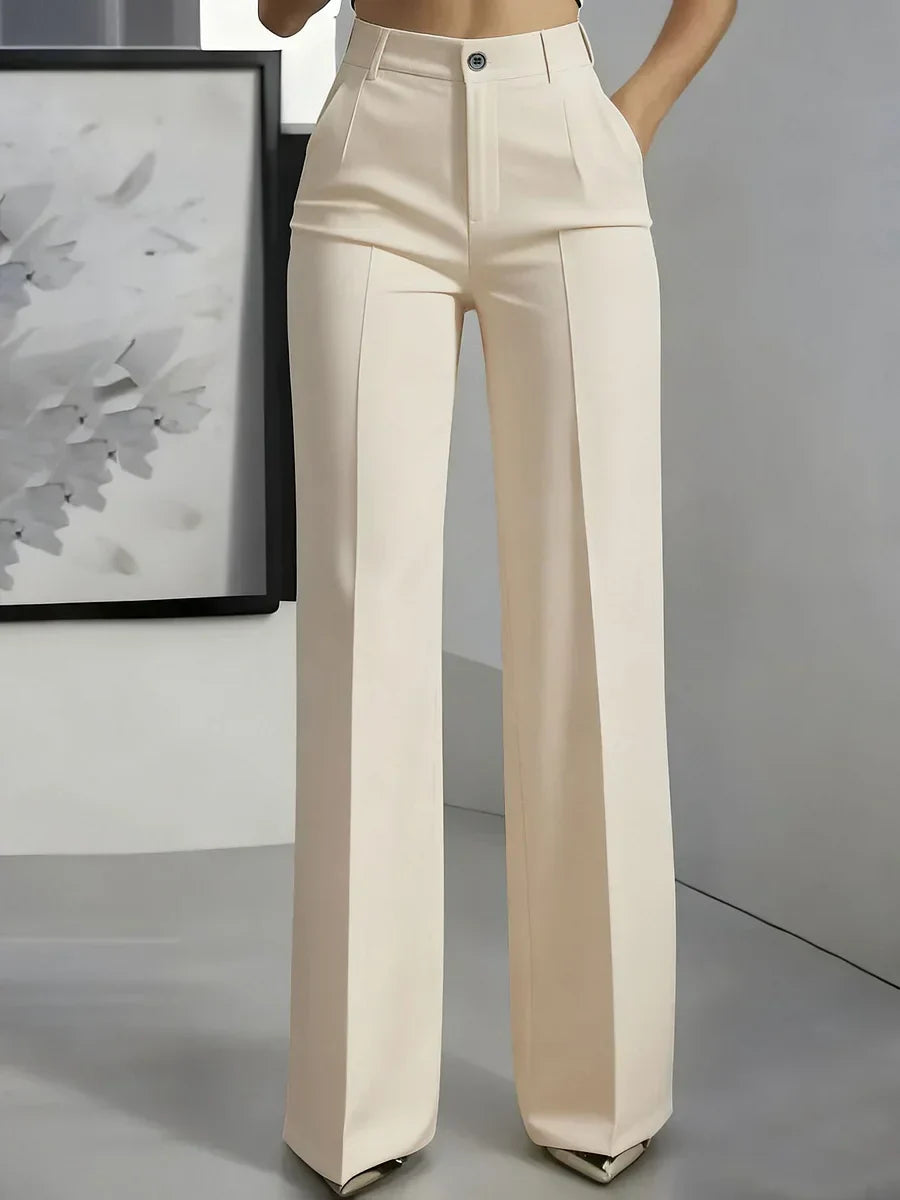 Weite Damenhose mit hohem Bund Smart