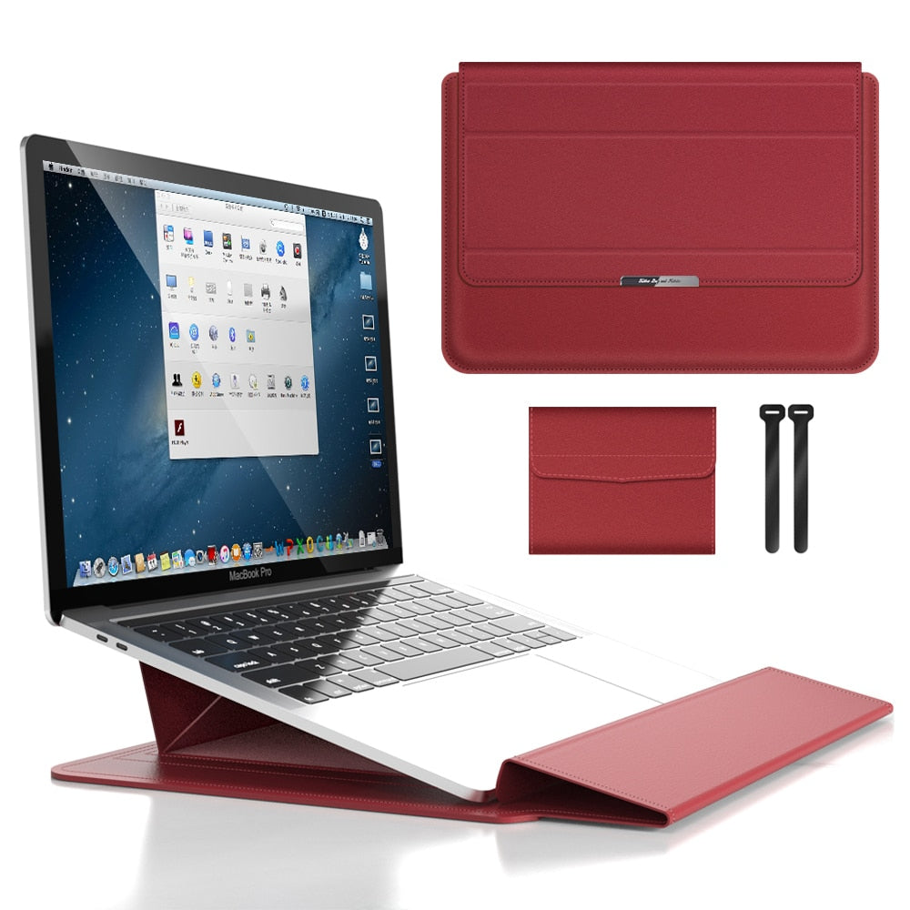 Protective laptop bag with built-in stand