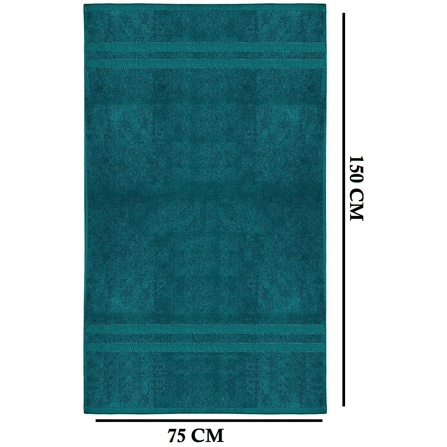 Zestaw 4 Powiększonych Ręczników Kąpielowych 75 × 150 cm Chłonnych