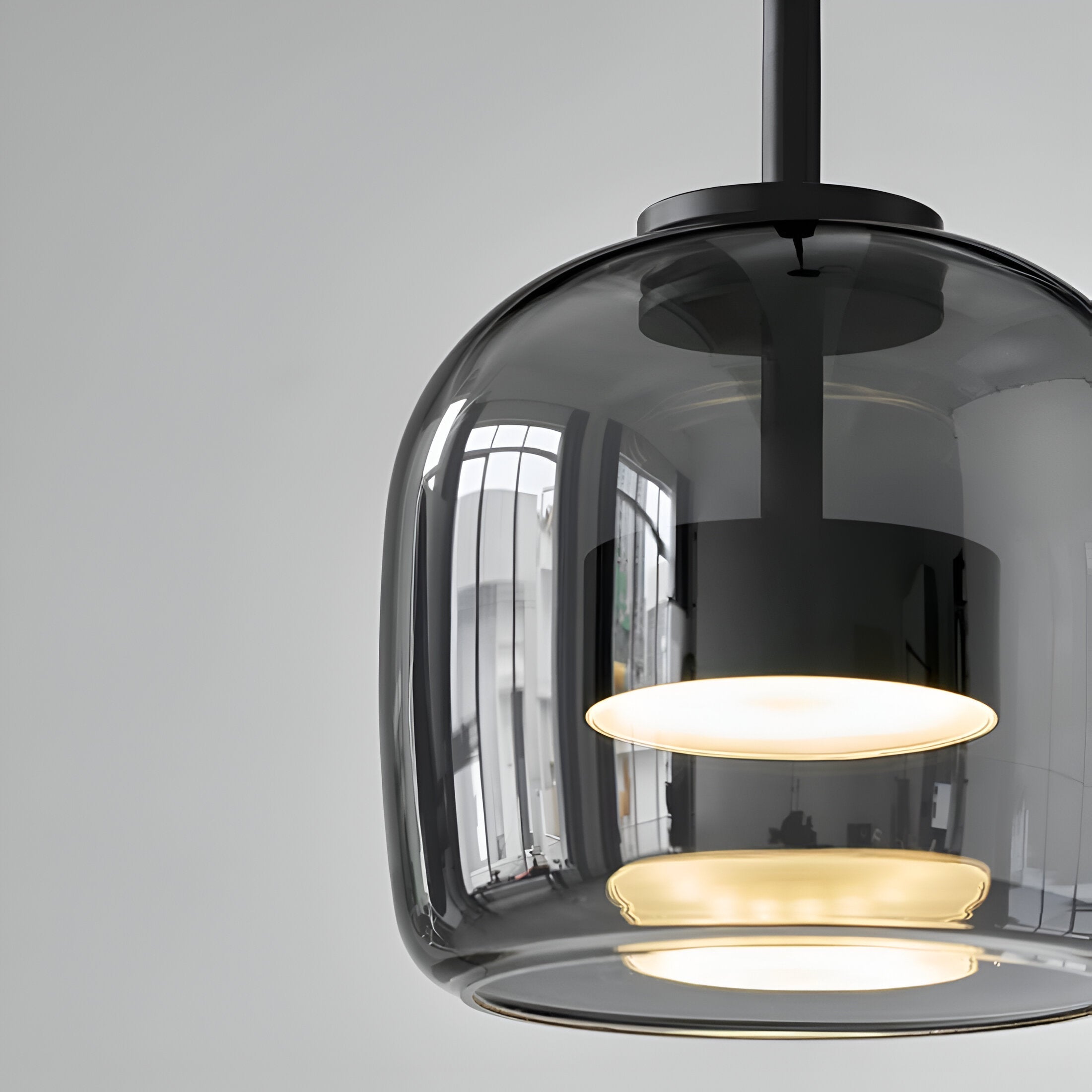 Lampa sufitowa wisząca LED retro z połowy wieku model