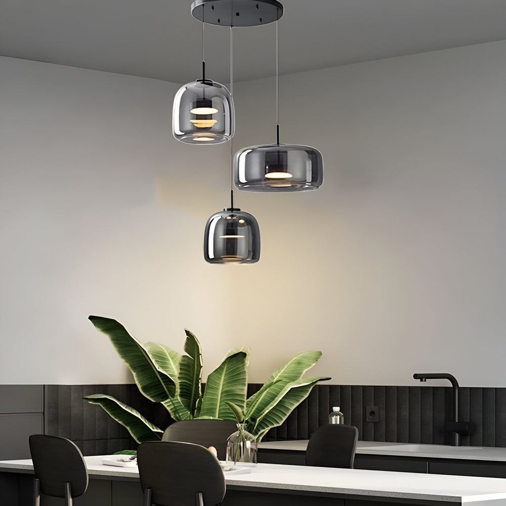 Lampa sufitowa wisząca LED retro z połowy wieku model