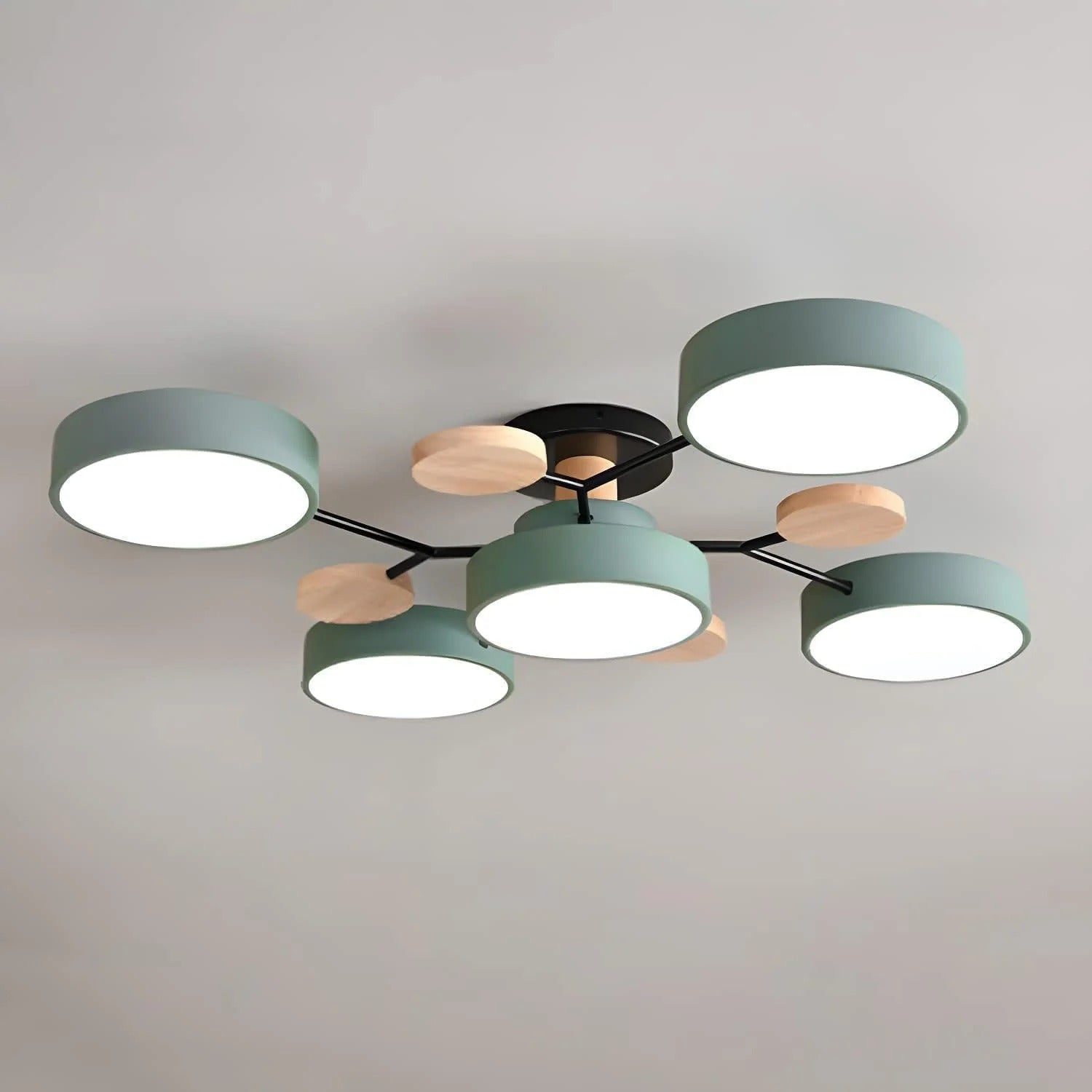Lampada da soffitto LED rotonda geometrica e sottile per ambienti moderni
